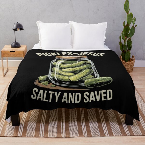 Item preview, Funny Pickles Jesus Salty and Saved Jesus and Pickles designed and sold by Jadiantukora.