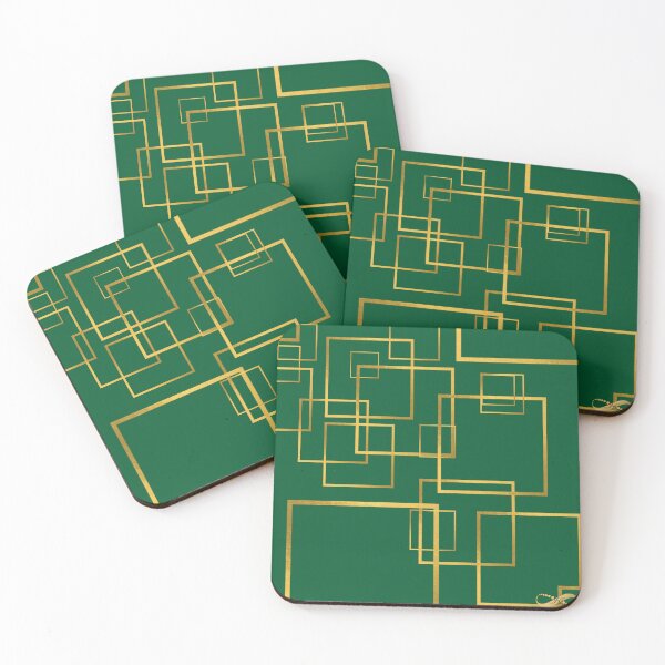 Item preview, Emerald & Gold Abstract Design by Irina Beazley  designed and sold by IrinaBeazley.