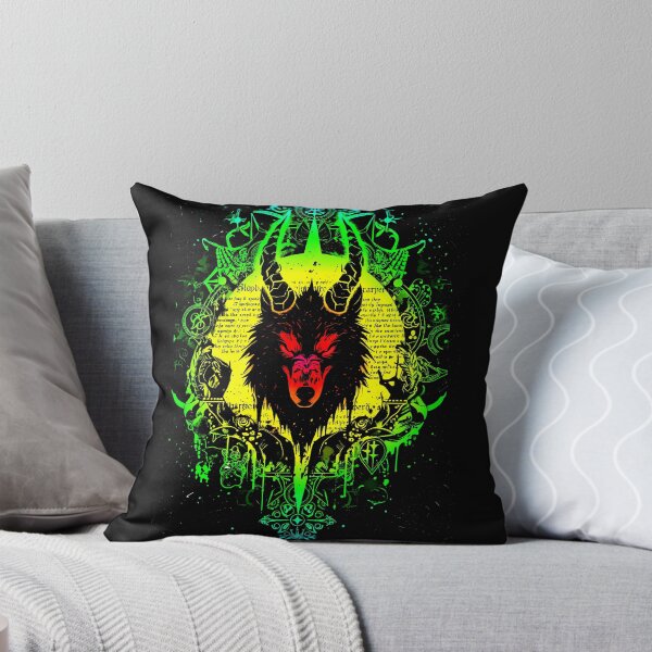 Item preview, Neon Baphomet Wolf – Dark Gothic Abstract designed and sold by Neer arts.