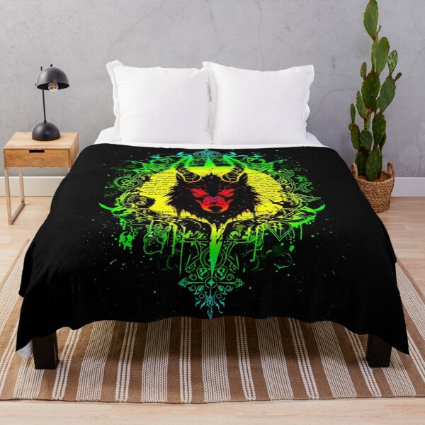Item preview, Neon Baphomet Wolf – Dark Gothic Abstract designed and sold by Neer arts.