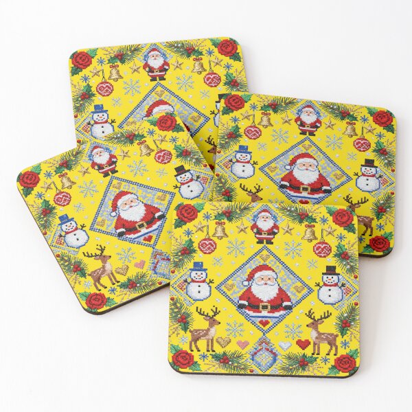 Item preview, Romanian Christmas Embroidery – Folk Cross Stitch with Santa, Reindeer & Snowflakes designed and sold by Maximilianos.
