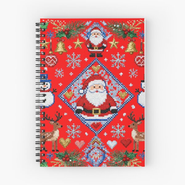 Item preview, Romanian Christmas Embroidery – Folk Cross Stitch with Santa, Reindeer & Snowflakes designed and sold by Maximilianos.