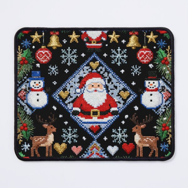 Item preview, Romanian Christmas Embroidery – Folk Cross Stitch with Santa, Reindeer & Snowflakes designed and sold by Maximilianos.