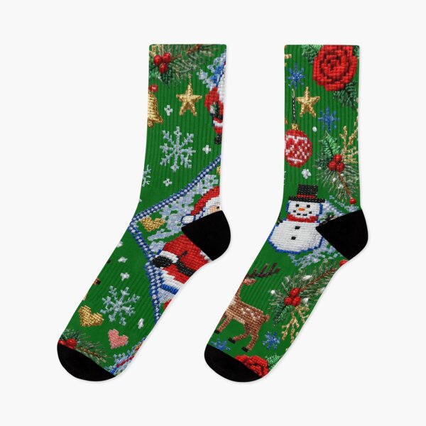 Item preview, Romanian Christmas Embroidery – Folk Cross Stitch with Santa, Reindeer & Snowflakes designed and sold by Maximilianos.