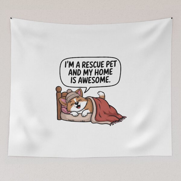 Item preview, I’m a Rescue Pet and My Home Is Awesome – Cute Adopt Don’t Shop designed and sold by CuteDesignables.