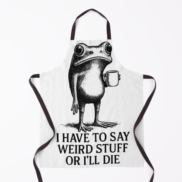 Item preview, Funny Frog "I Have To Say Weird Stuff" Quote Vintage Illustration designed and sold by haitrieuic96.