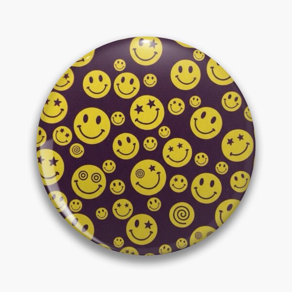 Item preview, Playful Smiley Face Pattern – Purple & Yellow Fun designed and sold by unique0703.