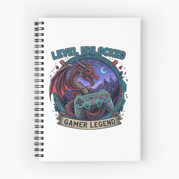 Item preview, Level Unlocked: Gamer Legend Dragon & Controller Fantasy Gaming Design designed and sold by Sushikidsntoddlers.