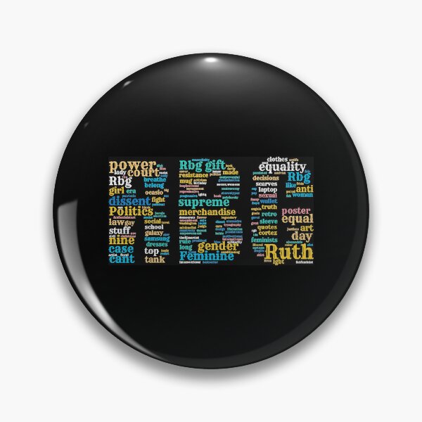 Item preview, Ruth Bader Ginsburg Text Word Pattern designed and sold by Ashackenna.