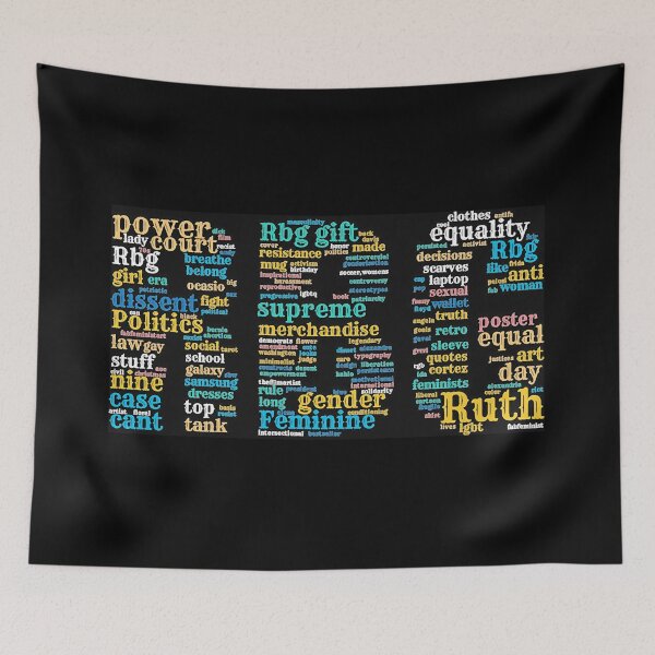 Item preview, Ruth Bader Ginsburg Text Word Pattern designed and sold by Ashackenna.