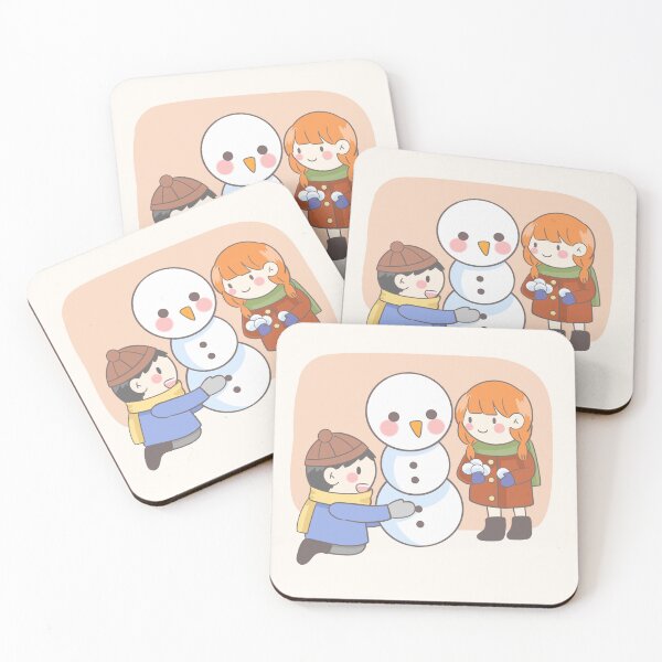 Item preview, Cute Kids Building Snowman Christmas Fun designed and sold by Porpor Artwork.