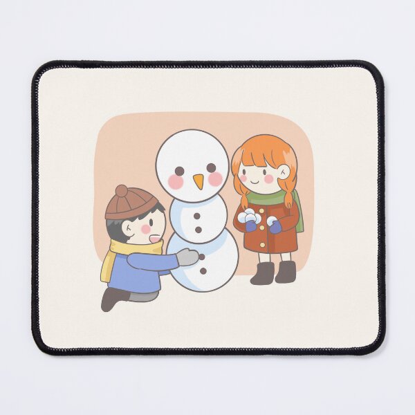Item preview, Cute Kids Building Snowman Christmas Fun designed and sold by Porpor Artwork.