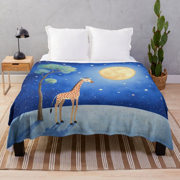 Item preview, Giraffe’s Moonlight Wish – Whimsical Night Sky Illustration designed and sold by Whimsical Hug.