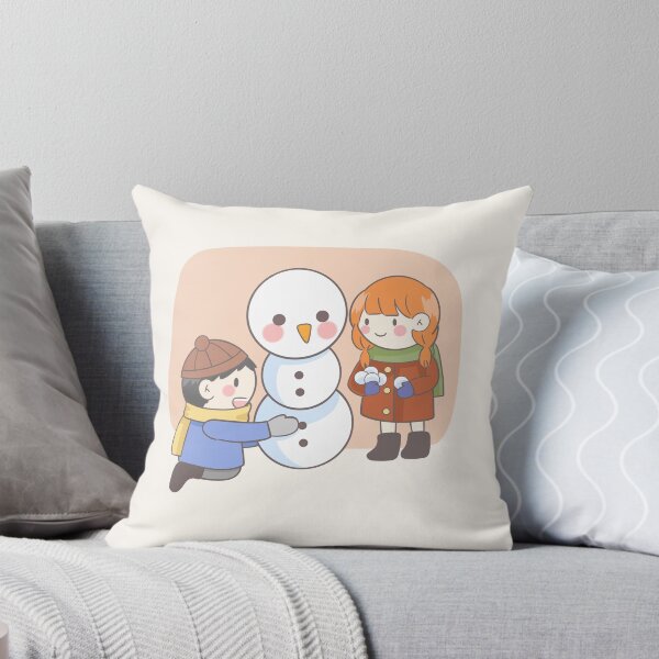 Item preview, Cute Kids Building Snowman Christmas Fun designed and sold by Porpor Artwork.