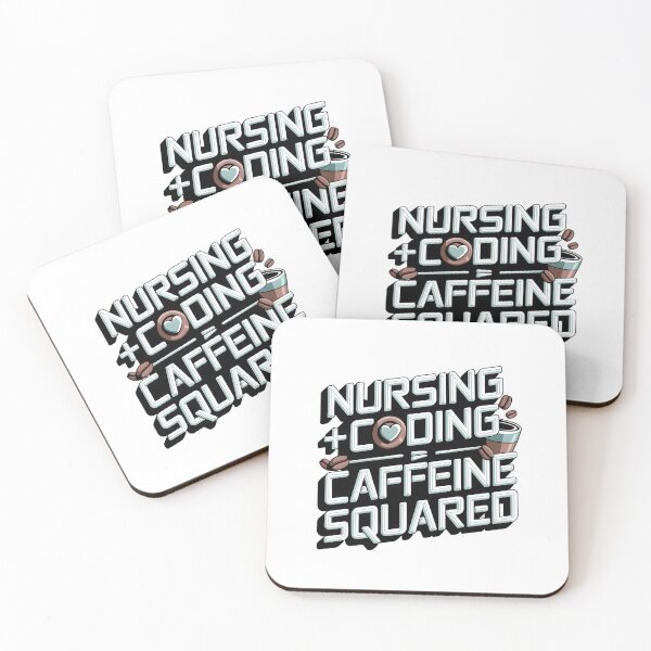 Item preview, Nursing + Coding = Caffeine Squared – Funny Informatics Nurse & Tech Lover designed and sold by CuteDesignables.