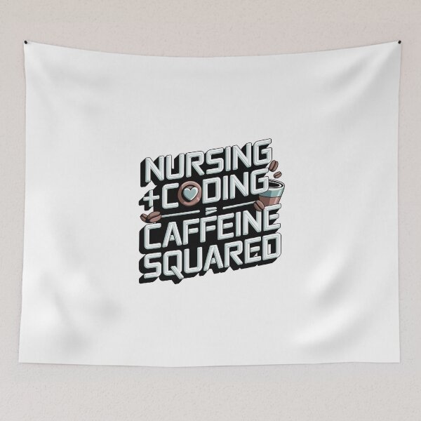 Item preview, Nursing + Coding = Caffeine Squared – Funny Informatics Nurse & Tech Lover designed and sold by CuteDesignables.