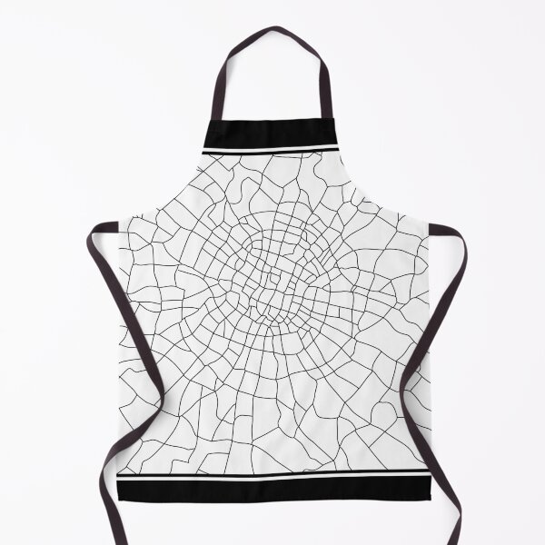 Item preview, Double-Framed Black and White City Map – Minimalist Abstract Line Art Wall Print designed and sold by ZorianArt.