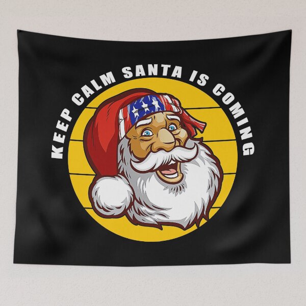 Item preview, Santa Claus Is Comin To Town Skiing Pattern designed and sold by gelioalcataz.