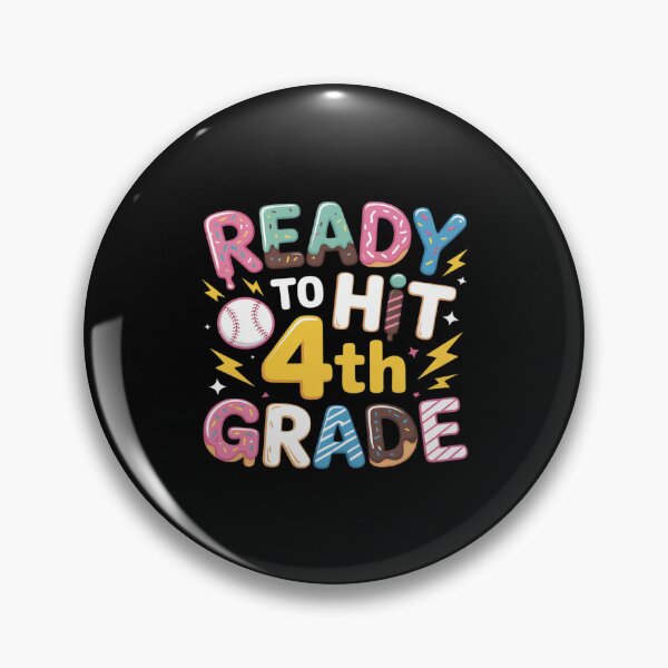 Item preview, Funny Ready To Hit 4th Grade Baseball Donut designed and sold by petrichorsworld.