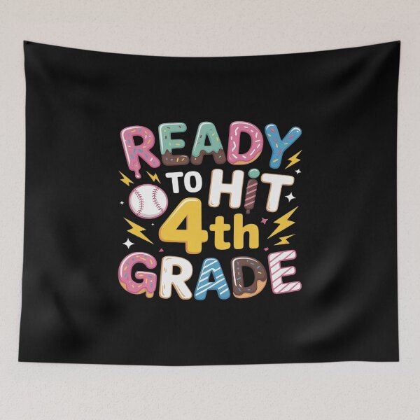 Item preview, Funny Ready To Hit 4th Grade Baseball Donut designed and sold by petrichorsworld.