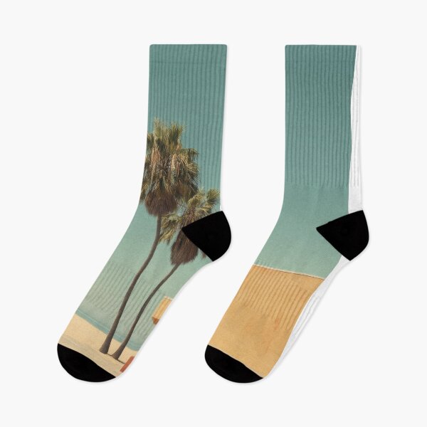 Item preview, Minimalist Beach House with Palm Trees – Retro Californian Art designed and sold by Pink & California.