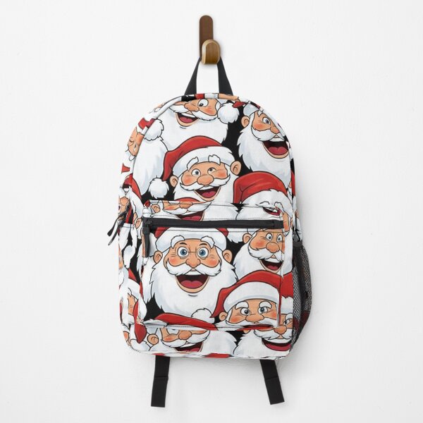 Item preview, Funny Santa Claus Collage – Playful Cartoon Christmas Pattern with Humorous Faces and Festive Expressions designed and sold by PixelVibe782.