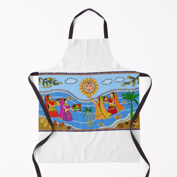 Item preview, Indian Folk Art Sun Worship Painting – Vibrant Cultural Madhubani Style designed and sold by Kruti Collection.