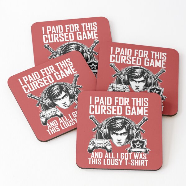 Item preview, I Paid For This Cursed Game" Funny Gamer T-Shirt Design designed and sold by Sushikidsntoddlers.