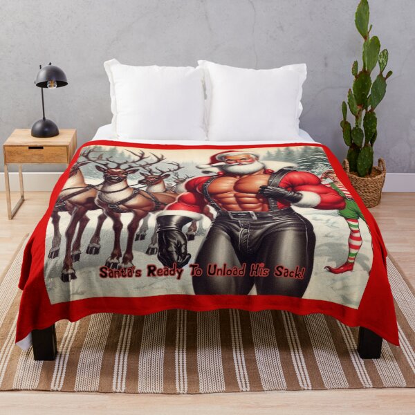 Item preview, Camp Christmas Gay Leather Collection Santa's Read Unload His Sack Gay Leather Pride Graphic Desig designed and sold by ItsAKinkThing.