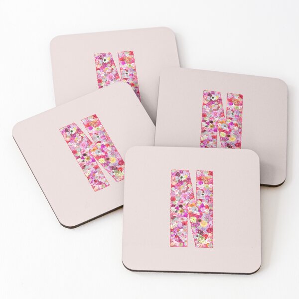 Item preview, Floral Letter N –  Botanical English Alphabet Monogram Typography Design designed and sold by TheSassyNoble.
