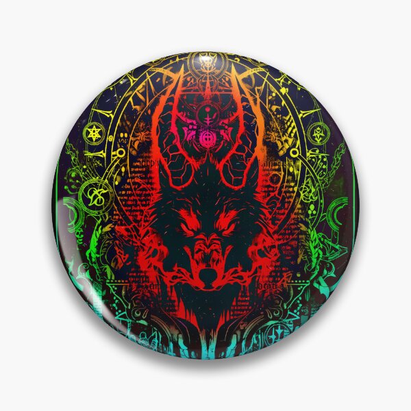 Item preview, Neon Spectrum Wolf Head – Psychedelic Occult Symbolism designed and sold by Neer arts.
