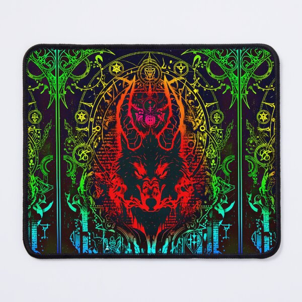 Item preview, Neon Spectrum Wolf Head – Psychedelic Occult Symbolism designed and sold by Neer arts.