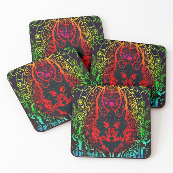 Item preview, Neon Spectrum Wolf Head – Psychedelic Occult Symbolism designed and sold by Neer arts.