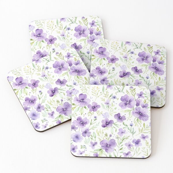 Item preview, Small Purple Flower Pattern designed and sold by CoolPixels.