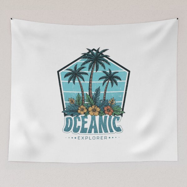 Item preview, Oceanic Explorer – Tropical Adventure Vintage Design designed and sold by Kavya Art.
