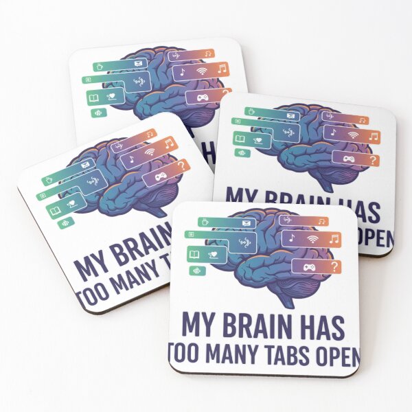 Item preview, My Brain Has Too Many Tabs Open – Funny Overthinking designed and sold by House of Angel Jams.