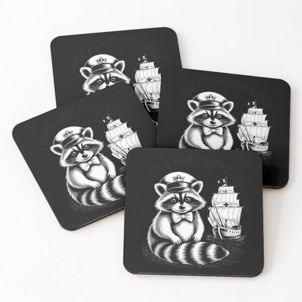 Item preview, Funny Sarcastic Raccoon Run a Tight shipreck designed and sold by petrichorsworld.