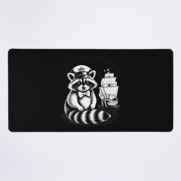 Item preview, Funny Sarcastic Raccoon Run a Tight shipreck designed and sold by petrichorsworld.