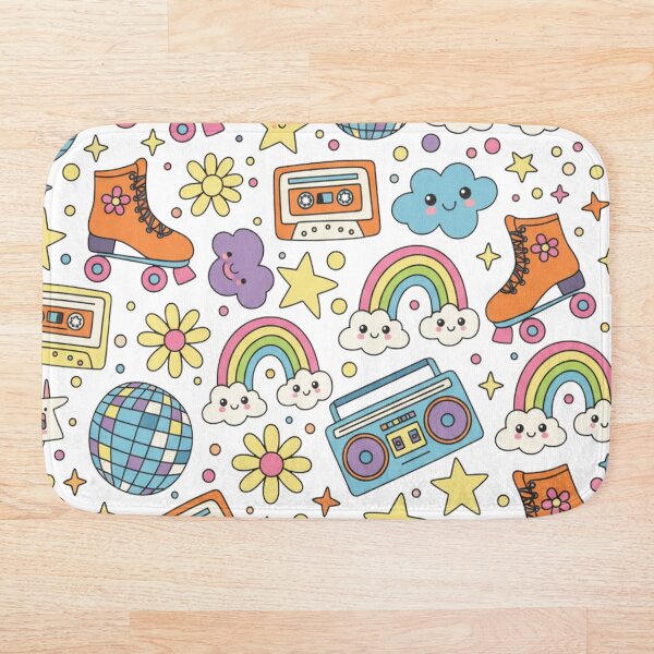 Item preview, Retro Roller Skate & Rainbow Pattern Design designed and sold by 0606PM.
