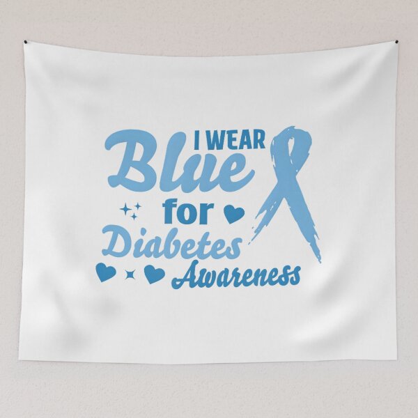 Item preview, I Wear Blue For Diabetes Awareness Diabetic Support Ribbon designed and sold by MatthewConer.