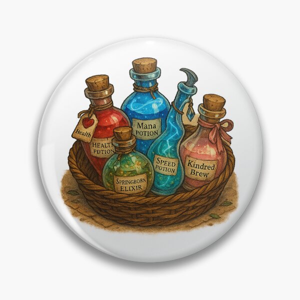 Item preview, Potion Collection Basket – Fantasy Alchemist Sticker & Print designed and sold by AlcheArtsStudio.