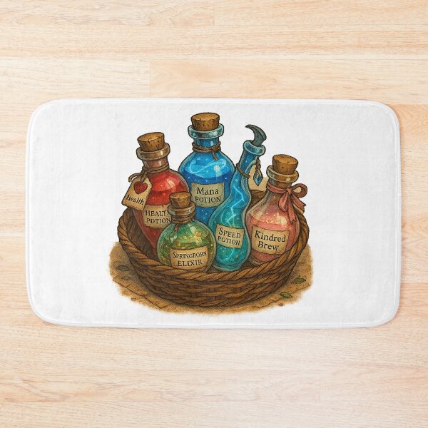 Item preview, Potion Collection Basket – Fantasy Alchemist Sticker & Print designed and sold by AlcheArtsStudio.