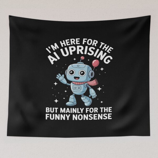 Item preview, Funny Saying AI Uprising Mainly Funny Nonsense Robot designed and sold by petrichorsworld.