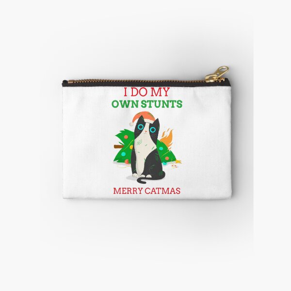 Item preview, I Do My Own Stunts Merry Catmas designed and sold by SavvyVacationer.