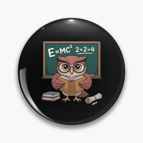 Item preview, Funny Saying E Equals MC Squared Owl Genius designed and sold by petrichorsworld.