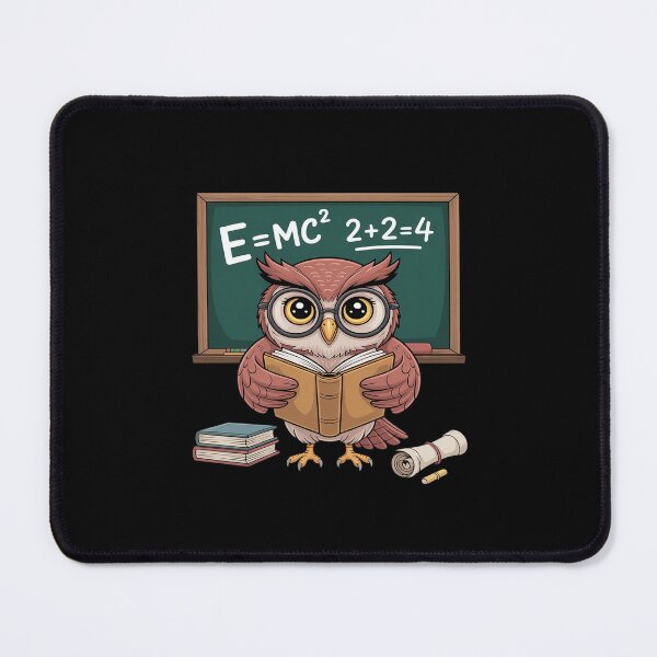 Item preview, Funny Saying E Equals MC Squared Owl Genius designed and sold by petrichorsworld.