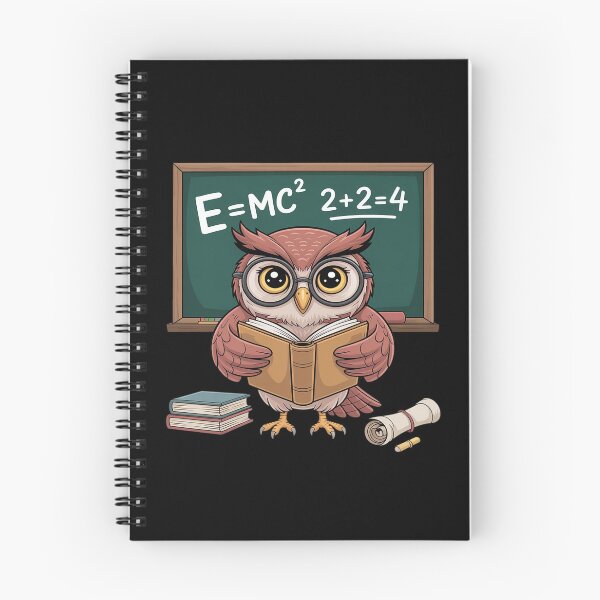 Item preview, Funny Saying E Equals MC Squared Owl Genius designed and sold by petrichorsworld.