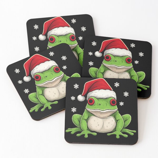 Item preview, Christmas Frog Santa Hat Funny Holiday Cute Red Eyed Tree Frog designed and sold by haitrieuic96.