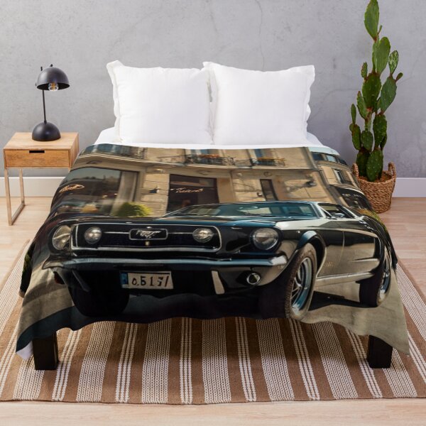 Item preview, Midnight Power, Classic Black 1965 Ford Mustang in the Retro Town designed and sold by BlareBlare.