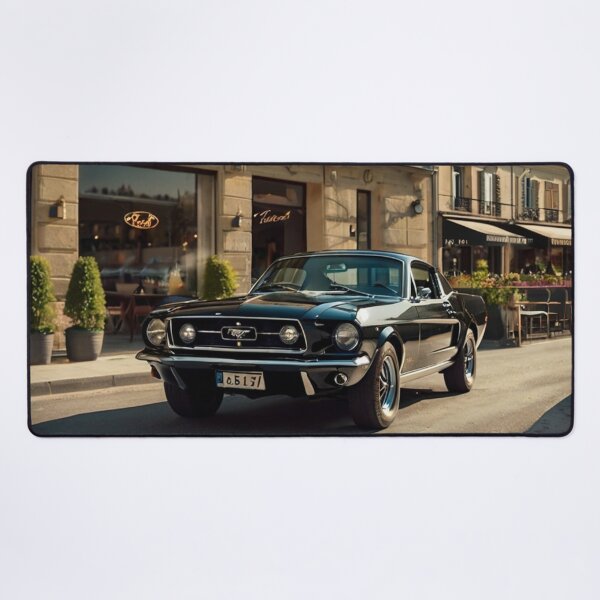 Item preview, Midnight Power, Classic Black 1965 Ford Mustang in the Retro Town designed and sold by BlareBlare.